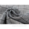 Black Checkered Jacquard Fabrics In Black And White